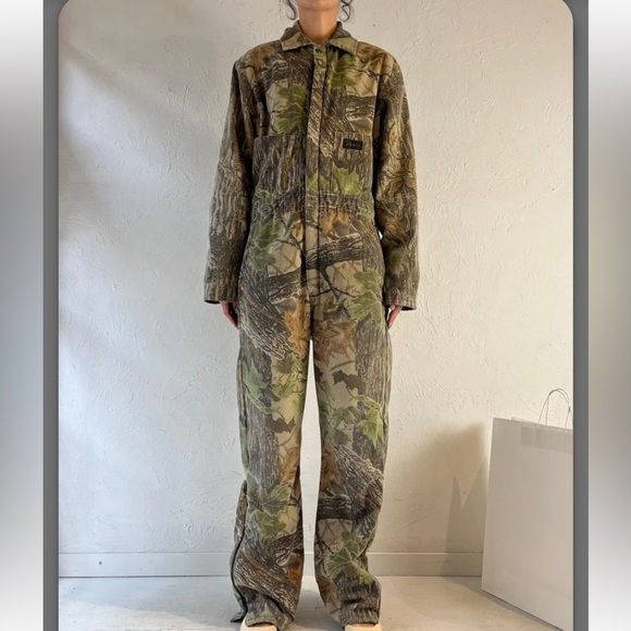 VINTAGE CAMO WALLS HUNTING JUMPSUIT - Picture 1 of 16
